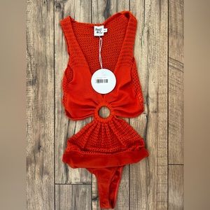 Orange princess Polly Parker bodysuit
